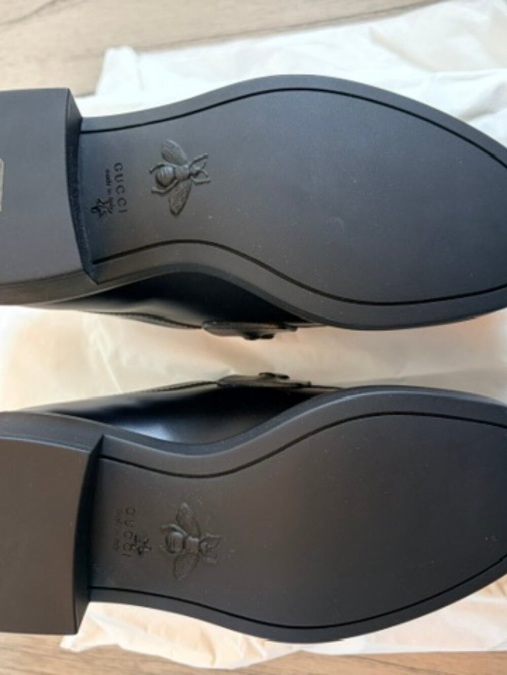 NIB Gucci Horsebit Leather Loafers, Black 34.5 (4.5) - Picture 8 of 13